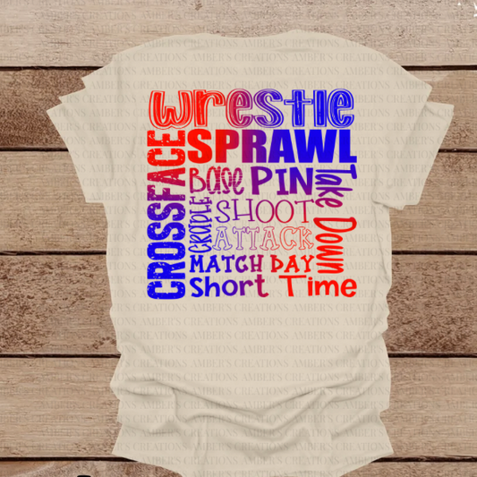 Wrestle Typography PNG Designs