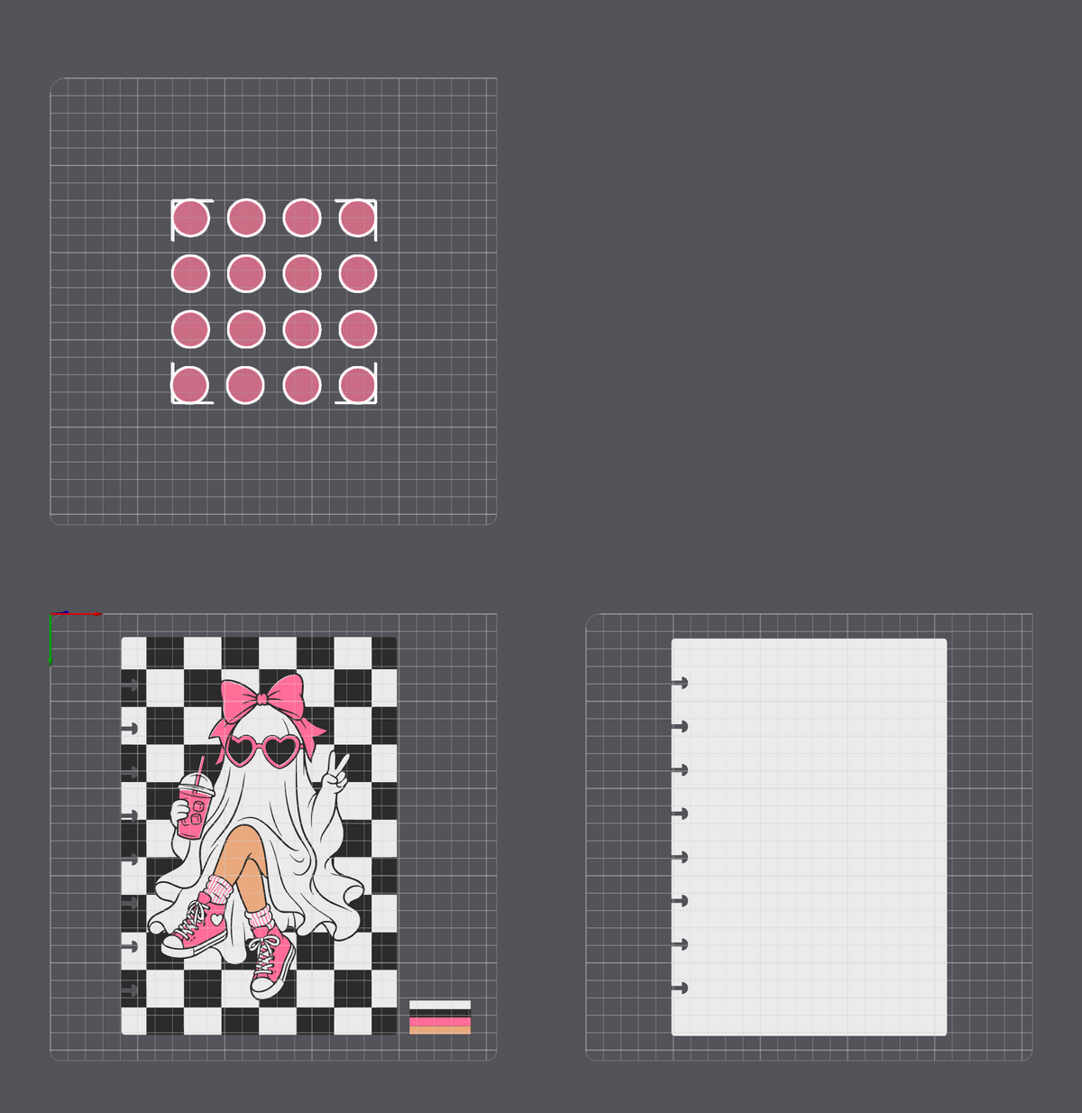 Ghost Pink Shoes – A5 3D Digital Product | Cover, Back & Rings