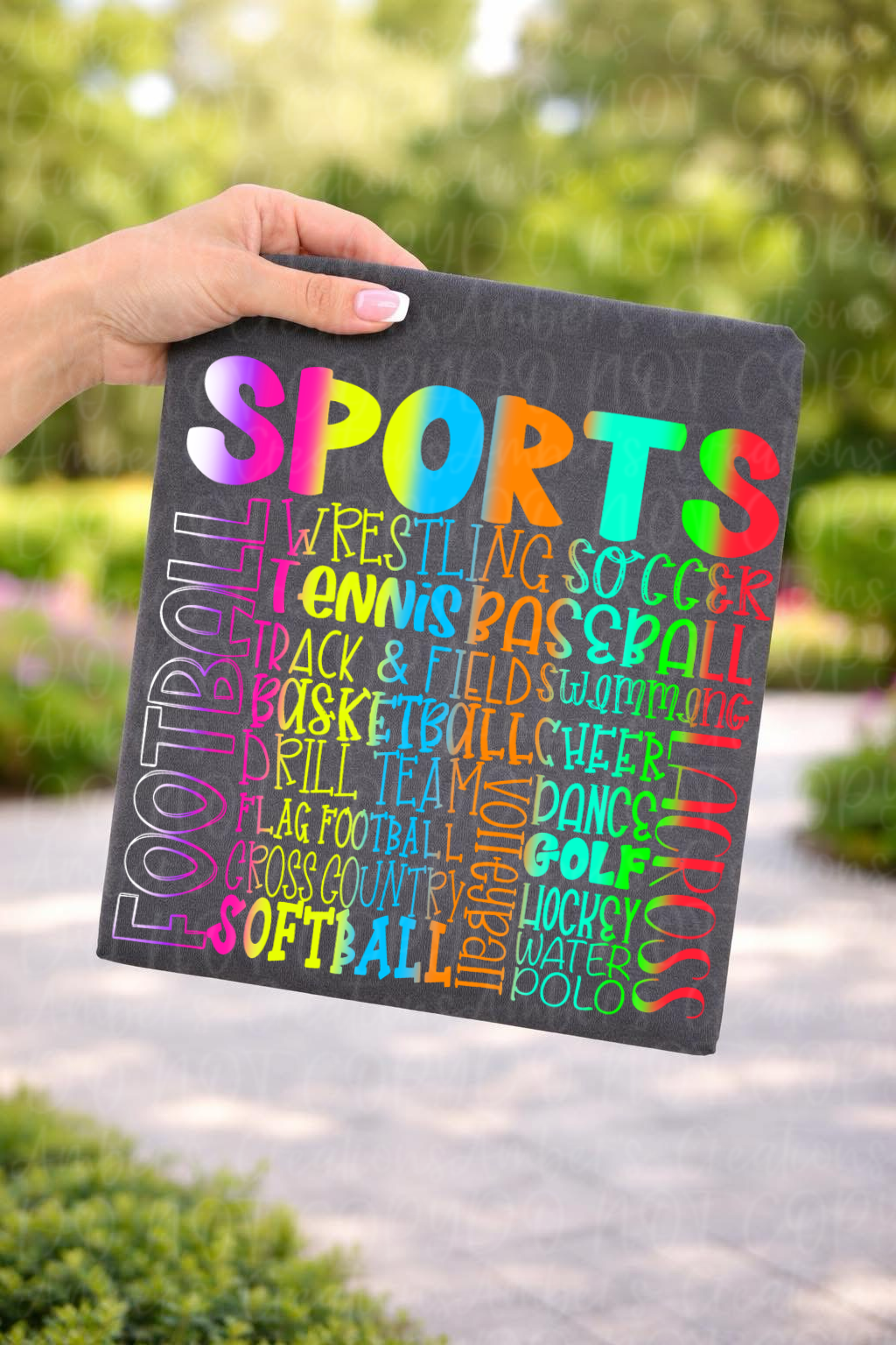 Custom Sports Word Art Digital Design