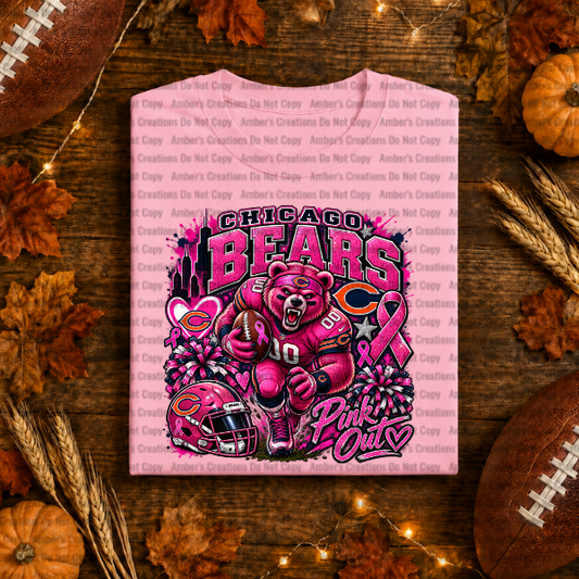 Chicago Bear Pink Out PNG