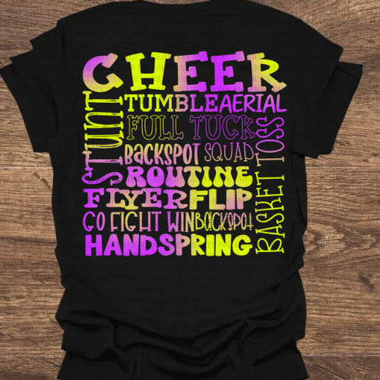 Cheer Typography PNG Designs