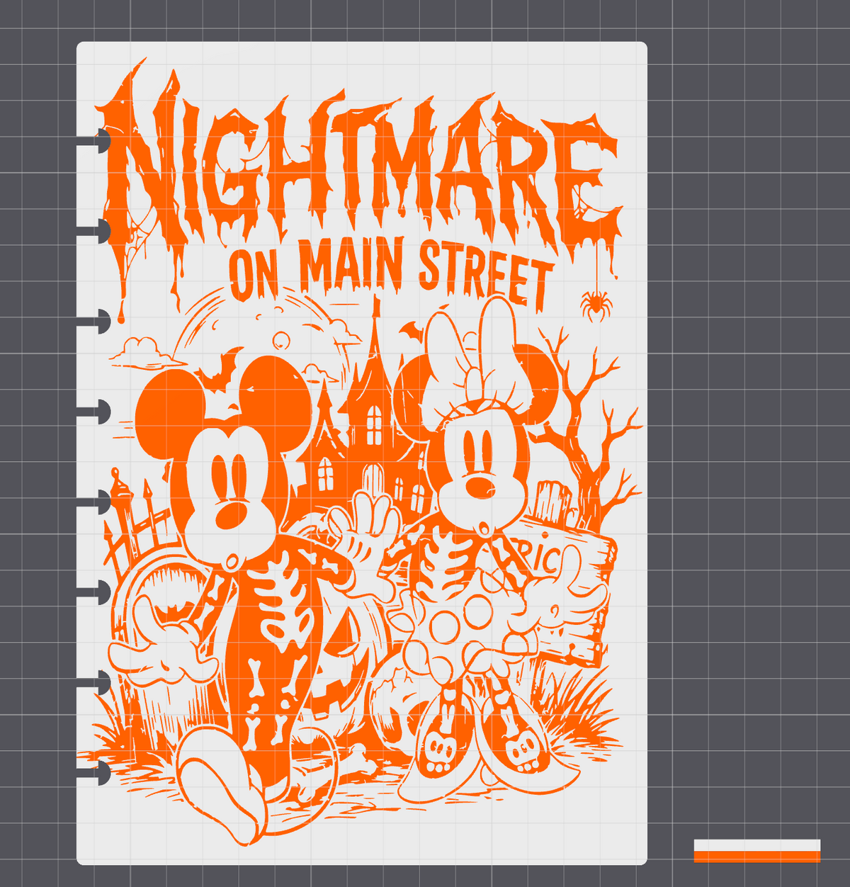 Nightmare on Main – A5 3D Digital Product | Cover, Back & Rings