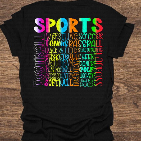 Custom All Sports Word Art PNG